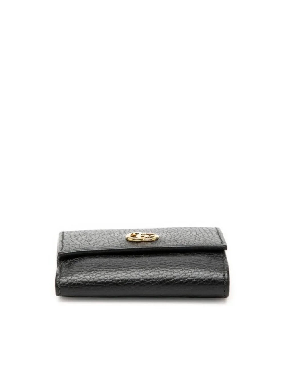 ★SOLD★ Gucci GG Marmont Trifold Wallet Compact Black Leather - Picture 3 of 8
